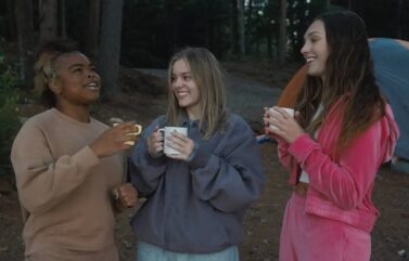 Kerrice Brooks, Maddie Ziegler, and Maisy Stella in “My Old Ass.”
