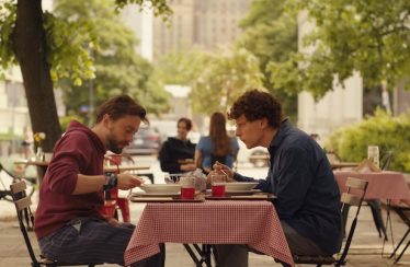 Kieran Culkin and Jesse Eisenberg in “A Real Pain.”