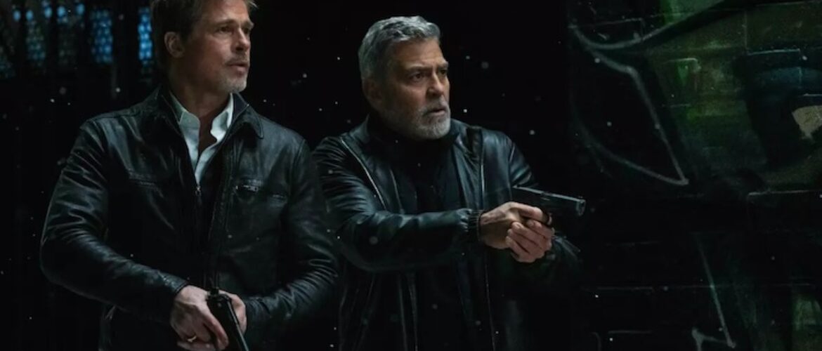 Brad Pitt and George Clooney in “Wolfs.”