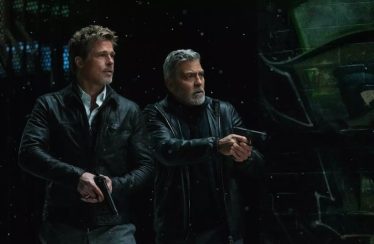 Brad Pitt and George Clooney in “Wolfs.”
