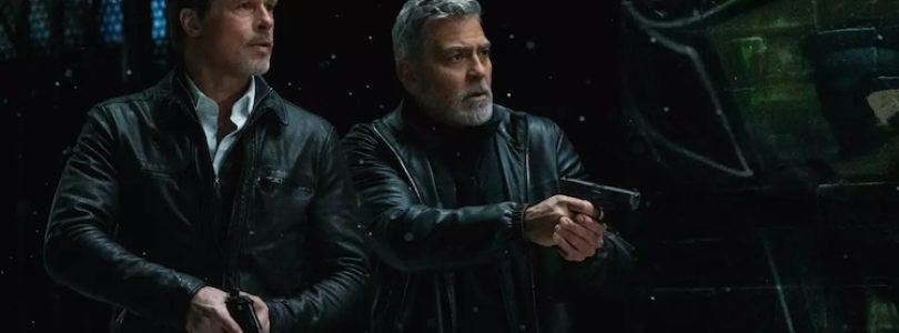 Brad Pitt and George Clooney in “Wolfs.”