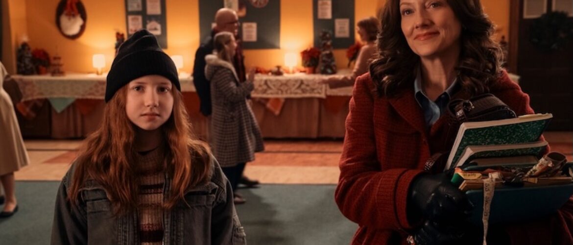 Beatrice Schneider and Judy Greer in "The Best Christmas Pageant Ever."