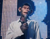 Jonno Davies as Robbie Williams in “Better Man” from Paramount Pictures.