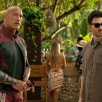 Chris Evans and Dwayne Johnson in “Red One.”