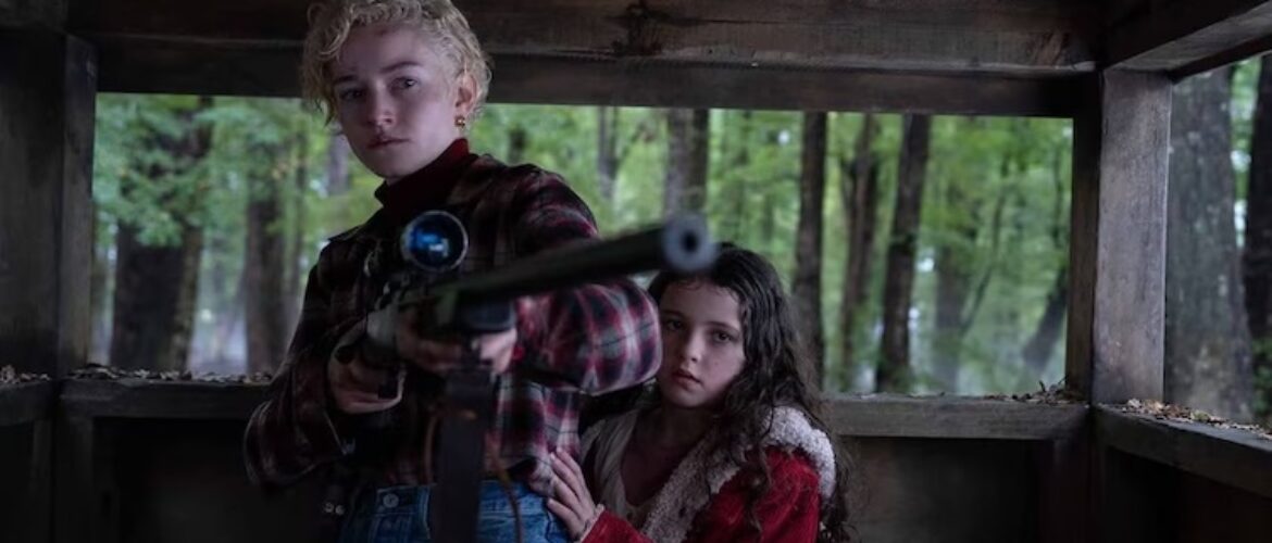 Matilda Firth and Julia Garner in “Wolf Man.”