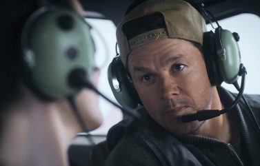 Michelle Dockery and Mark Wahlberg in “Flight Risk.”