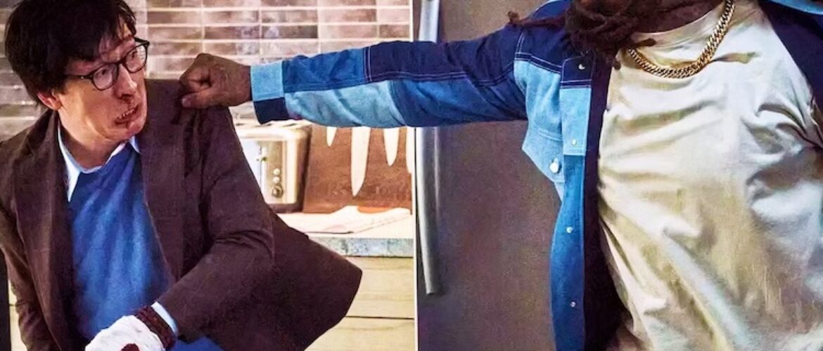 Ke Huy Quan and Marshawn Lynch in “Love Hurts .”