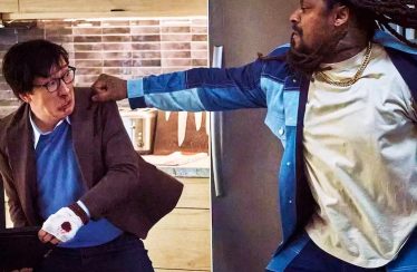 Ke Huy Quan and Marshawn Lynch in “Love Hurts .”