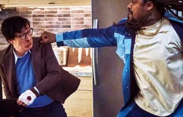 Ke Huy Quan and Marshawn Lynch in “Love Hurts .”