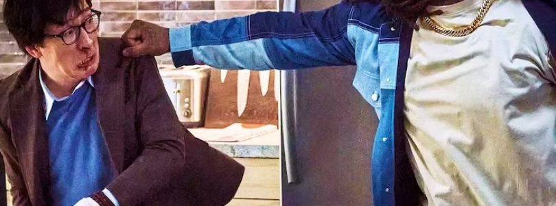 Ke Huy Quan and Marshawn Lynch in “Love Hurts .”