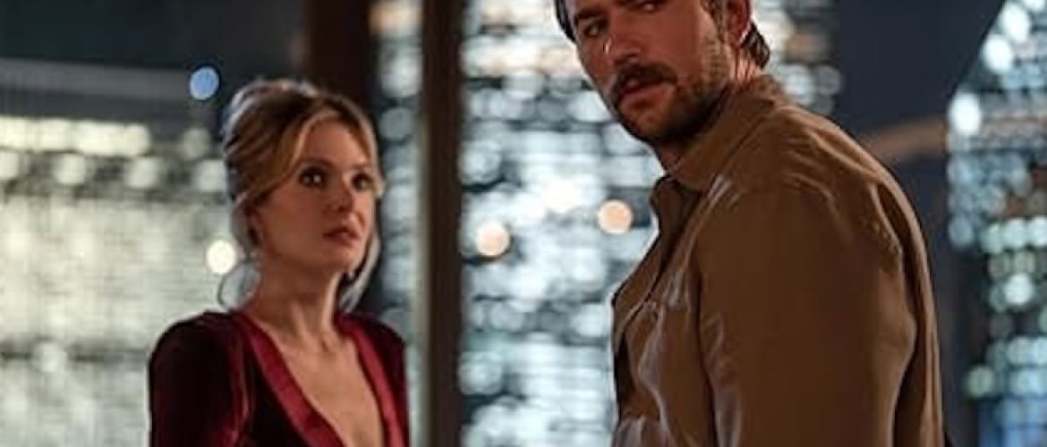 Meghann Fahy and Brandon Sklenar in “Drop.”