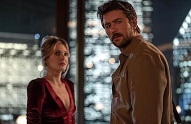 Meghann Fahy and Brandon Sklenar in “Drop.”