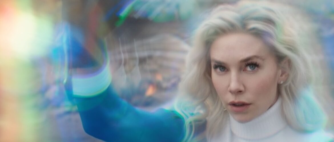 Vanessa Kirby as Sue Storm/Invisible Woman in 20th Century Studios/Marvel Studios' THE FANTASTIC FOUR: FIRST STEPS. Photo courtesy of 20th Century Studios/Marvel Studios. © 2025 20th Century Studios / © and ™ 2025 MARVEL.