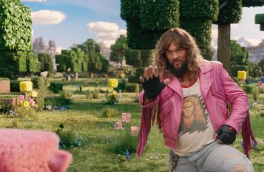 Jason Momoa in “A Minecraft Movie.”