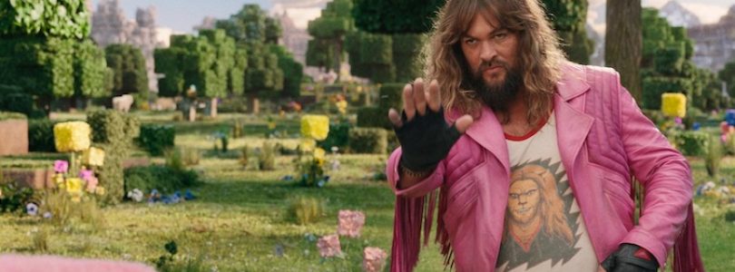 Jason Momoa in “A Minecraft Movie.”