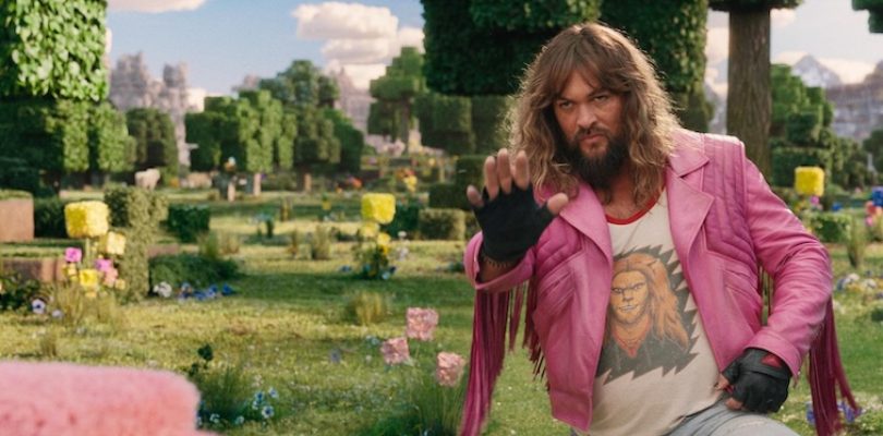 Jason Momoa in “A Minecraft Movie.”