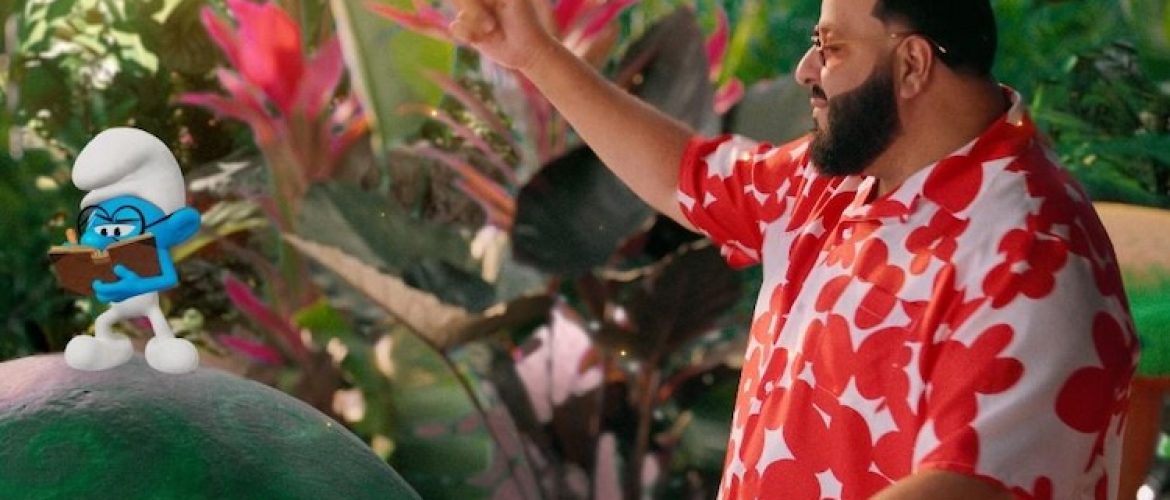 DJ Khaled in the “Higher Love” from "SMURFS."