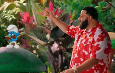 DJ Khaled in the “Higher Love” from "SMURFS."