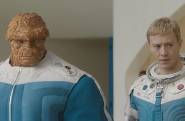 Ebon Moss-Bachrach and Joseph Quinn in “The Fantastic Four: First Steps.”