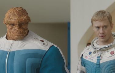 Ebon Moss-Bachrach and Joseph Quinn in “The Fantastic Four: First Steps.”