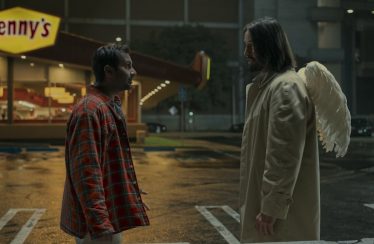 Aziz Ansari as Arj and Keanu Reeves as Gabriel in “Good Fortune.”