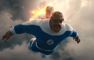 Ebon Moss-Bachrach and Joseph Quinn in “The Fantastic Four: First Steps.”