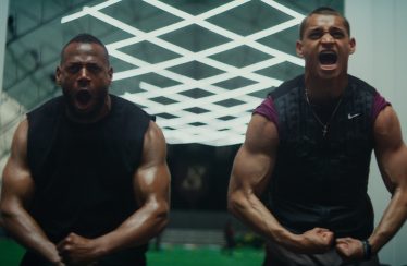 Isaiah White (Marlon Wayans; from left) and Cameron Cade (Tyriq Withers) in HIM, directed by Justin Tipping.