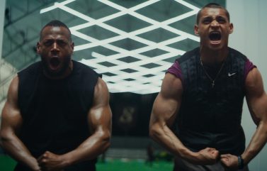 Isaiah White (Marlon Wayans; from left) and Cameron Cade (Tyriq Withers) in HIM, directed by Justin Tipping.