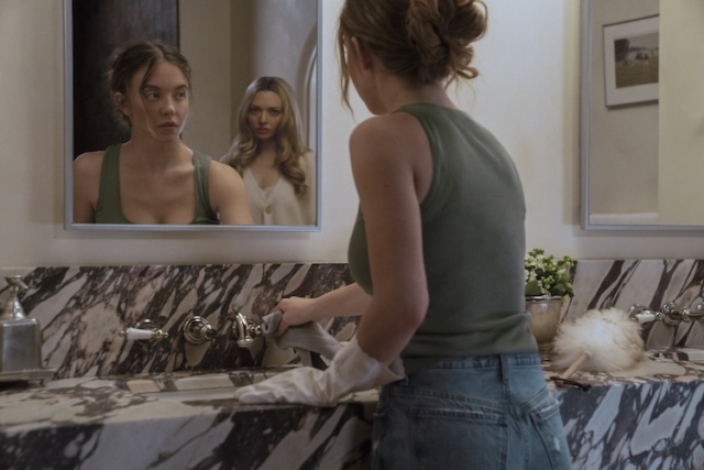 The Housemaid Sydney Sweeney as Millie and Amanda Seyfried as Nina in “The Housemaid.”
